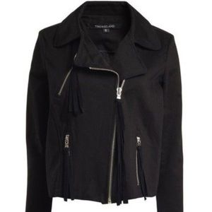 NWOT Timo Weiland Motto Jacket With Fringe Detailing Size Small
